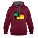 Unisex Kontrastfarbe Hoodie - AWDis Just Hoods - Weinrot/Anthrazit