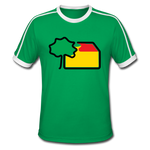 Männer Retro T-Shirt - Kelly Green/Weiß