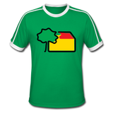 Männer Retro T-Shirt - Kelly Green/Weiß