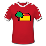 Männer Retro T-Shirt - Rot/Weiß