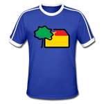 Männer Retro T-Shirt - Royal/Weiß