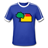 Männer Retro T-Shirt - Royal/Weiß