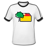 Männer Retro T-Shirt - Weiß/Schwarz