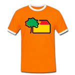 Männer Ring Shirt - Orange/Weiß