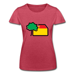 Frauen T-Shirt - Fruit of the Loom - Rot meliert