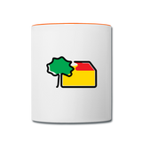 Kontrast-Tasse - Weiß/Orange