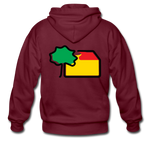 Männer Heavyweight Hoodie Jacke - Gildan - Maroon