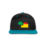 Kontrast Snapback Cappy - Schwarz/Türkis