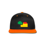 Kontrast Snapback Cappy - Schwarz/Neonorgange