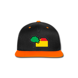 Kontrast Snapback Cappy - Schwarz/Neonorgange