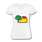 Frauen Classic V-Ausschnitt T-Shirt - Gildan - AKB-Logo - white