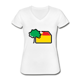 Frauen Classic V-Ausschnitt T-Shirt - Gildan - AKB-Logo - white