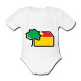 Baby Bio Kurzarm-Body - AKB-Logo - Weiß