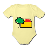 Baby Bio Kurzarm-Body - AKB-Logo - Hellgelb