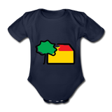 Baby Bio Kurzarm-Body - AKB-Logo - Dunkelnavy