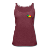 Frauen Premium Tank Top - AKB-Logo - Bordeauxrot meliert