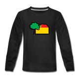 Kinder Premium Langarm Shirt - AKB-Logo - Schwarz
