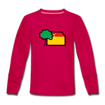 Kinder Premium Langarm Shirt - AKB-Logo - dunkles Pink