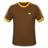 Männer Retro T-Shirt - AKB-Logo - Chocolate/Sun