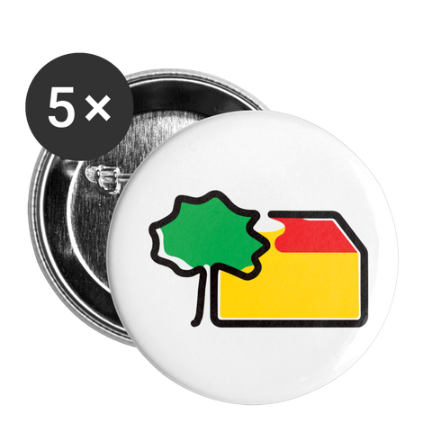 Buttons Medium 32 mm (5 Stk.) - AKB-Logo - Weiß