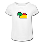 Mädchen T-Shirt mit Rüschen - AKB-Logo - Weiß