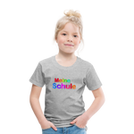 Kinder Premium T-Shirt - Meine Schule - girl - Grau meliert