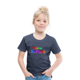 Kinder Premium T-Shirt - Meine Schule - girl - Blau meliert