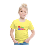 Kinder Premium T-Shirt - Meine Schule - girl - Gelb