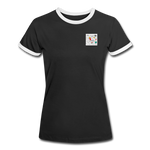 Frauen Kontrast-T-Shirt - ADR-Logo - Schwarz/Weiß