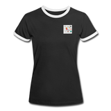 Frauen Kontrast-T-Shirt - ADR-Logo - Schwarz/Weiß