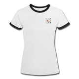 Frauen Kontrast-T-Shirt - ADR-Logo - Weiß/Schwarz