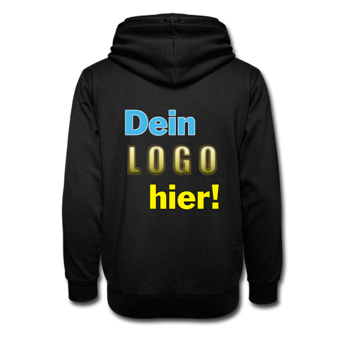 Unisex Schalkragen Hoodie - Beispiel-Logo - Schwarz