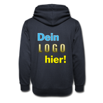 Unisex Schalkragen Hoodie - Beispiel-Logo - Navy