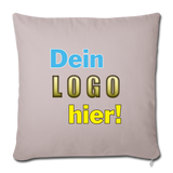 Sofa-Kissen 45x45 cm - Beispiel-Logo - helles Taupe