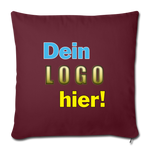 Sofa-Kissen 45x45 cm - Beispiel-Logo - Burgunderrot