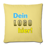 Sofa-Kissen 45x45 cm - Beispiel-Logo - Hellgelb