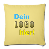 Sofa-Kissen 45x45 cm - Beispiel-Logo - Hellgelb