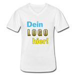 Männer V-Ausschnitt T-Shirt von Gildan - Beispiel-Logo - Weiß