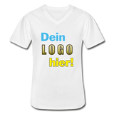 Männer V-Ausschnitt T-Shirt von Gildan - Beispiel-Logo - Weiß