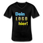 Männer V-Ausschnitt T-Shirt von Gildan - Beispiel-Logo - Schwarz