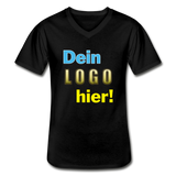 Männer V-Ausschnitt T-Shirt von Gildan - Beispiel-Logo - Schwarz