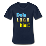 Männer V-Ausschnitt T-Shirt von Gildan - Beispiel-Logo - Navy