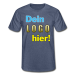 Männer T-Shirt von Fruit of the Loom - Beispiel-Logo - Navy meliert