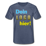 Männer T-Shirt von Fruit of the Loom - Beispiel-Logo - Navy meliert