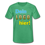 Männer T-Shirt von Fruit of the Loom - Beispiel-Logo - Grün meliert