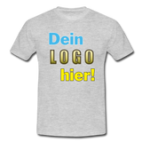 Männer T-Shirt von Gildan - Beispiel-Logo - Grau meliert