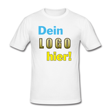 Männer Slim Fit T-Shirt von Stedman - Beispiel-Logo - Weiß