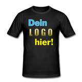 Männer Slim Fit T-Shirt von Stedman - Beispiel-Logo - Schwarz