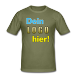 Männer Slim Fit T-Shirt von Stedman - Beispiel-Logo - khaki Grün