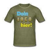 Männer Slim Fit T-Shirt von Stedman - Beispiel-Logo - khaki Grün